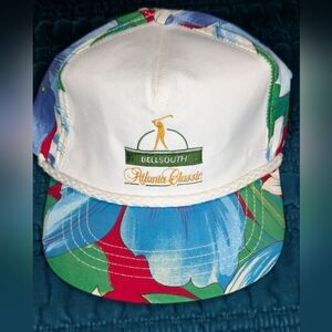 Vintage Hawaiian Style Bellsouth Atlanta Classic Floral Cap Adjustable H…